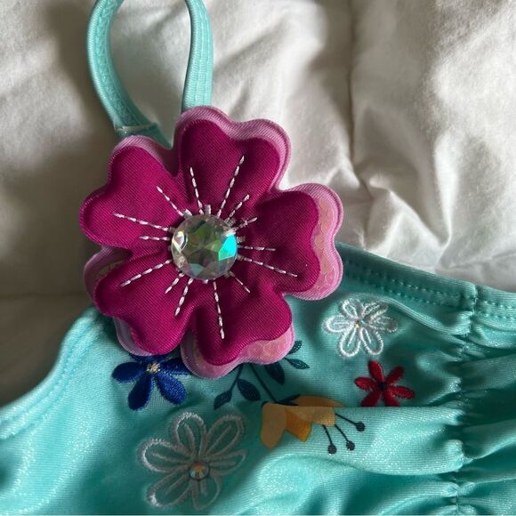 Disney Store Frozen Anna Elsa 2 PC Deluxe Swimsuit Girl Size 3 NEW - Picture 7 of 9